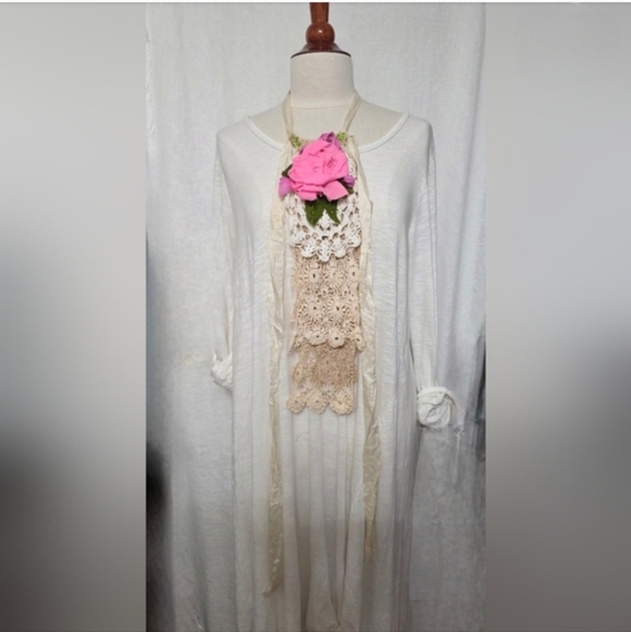 EASTER JABOT💐 SPRING💐 OVERLAY NWT OOAK - Picture 2 of 11